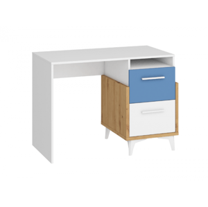 ARTBm Písací stôl HEY-03 |105 Farba: Dub artisan/biela/modrá