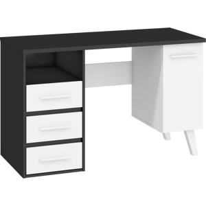 ARTBm PC stôl NORDIS-01 | 1D3S Farba: Čierna/biela