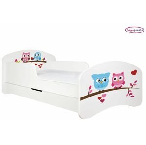Happy Babies Detská posteľ ANIMALS biela 160x80 cm Farba: Biela / biela, Prevedenie: L04 / 80 x 160 cm /S úložným priestorom, Obrázok: AM01
