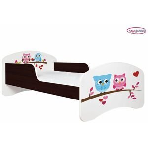 Happy Babies Detská posteľ ANIMALS wenge 160x80 cm Farba: Gaštan Wenge / Biela, Prevedenie: L03 / 80 x 160 cm / bez úložného priestoru, Obrázok: AM01