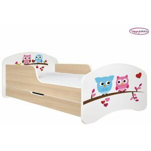 Happy Babies Detská posteľ ANIMALS hruška 160x80 cm Farba: Hruška / Biela, Prevedenie: L04 / 80 x 160 cm /S úložným priestorom, Obrázok: AM01