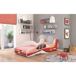 ArtAdrk Detská posteľ PLANE Farba: Červená, Prevedenie: 70 x 140 cm