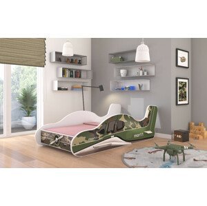 ArtAdrk Detská posteľ PLANE Farba: Zelená, Prevedenie: 80 x 160 cm