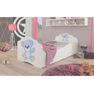 ArtAdrk Detská posteľ CASIMO | Modrý macko so zásuvkou Prevedenie: bez zábrany