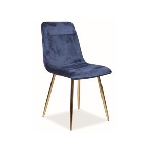Signal Jedálenská stolička Eros Velvet Farba: Modrá