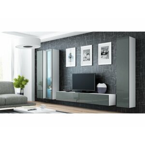 ArtCam Obývacia stena Vigo II Farba: Biela/sivý lesk