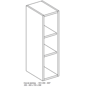 Artstolk Kuchynská linka NINA Typ: Horná skrinka NINA WO 200 - 400*