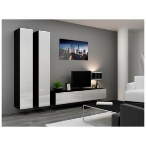 ArtCam Obývacia stena Vigo IV Farba: čierna/biely lesk