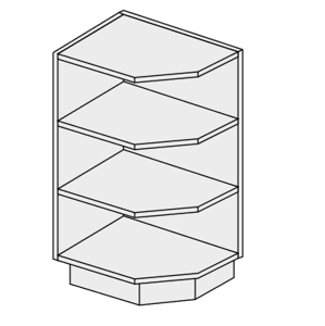 ArtExt Spodná kuchynská skrinka rohová Napoli D6/30 FAREBNÉ PREVEDENIE KORPUSU: LAVA