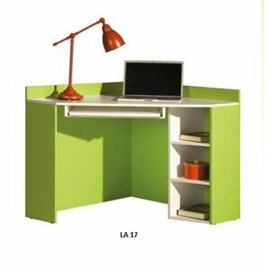 Meblar  Detská izba Labirynt zelená Labirynt: PC stolík rohový Labirynt LA 17 zelený / 95 x 85 x 95