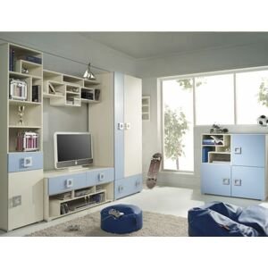 Meblar  Detská izba Labirynt modrá Labirynt: PC stolík Labirynt LA 18 modrý / 125 x 85 x 55