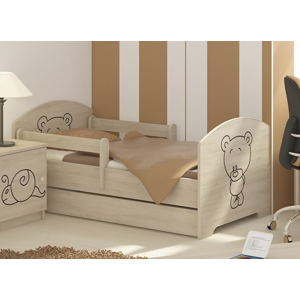 ArtBoo Detská posteľ OSKAR s medvedíkom 140 x 70 BOO: Bezfarebný