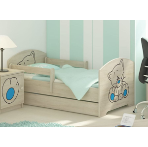 ArtBoo Detská posteľ OSKAR s mačičkou 160 x 80 BOO: Modrý