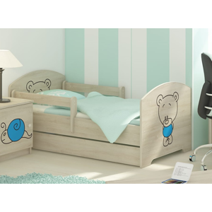 ArtBoo Detská posteľ OSKAR s medvedíkom 160 x 80 BOO: Modrý
