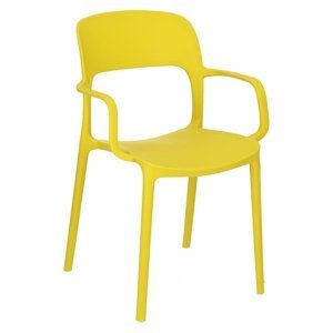 ArtD Jedálenská stolička Flexi s opierkami Farba: Žltá