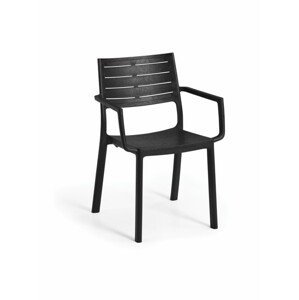KETER Záhradná stolička TEALEA ARM | čierna