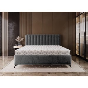 ArtMarz Luxusná manželská posteľ MY LADY | sivá 160 x 200 cm
