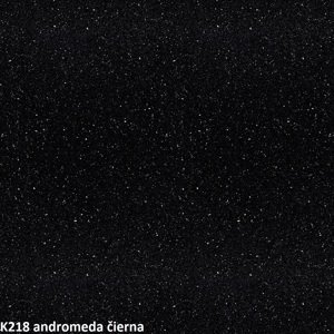 ArtExt Rohová pracovná doska - 38 mm 38 mm: Andromeda čierna K 218 GG lesk