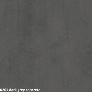 ArtExt Rohová pracovná doska - 38 mm 38 mm: Dark Grey Concrete K201 RS