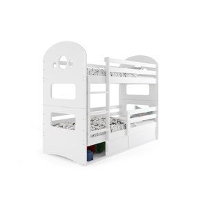 BMS Detská poschodová posteľ DOMINIK Farba: Biela / biela, Rozmer.: 160 x 80 cm