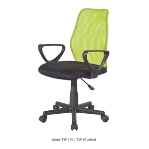 Tempo Kondela Kancelárska stolička BST 2010 BST 2010: Kancelárska stolička BST 2010 / čierna TW 170 / TW 99 zelená