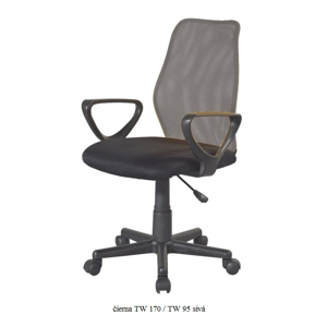 Tempo Kondela Kancelárska stolička BST 2010 BST 2010: Kancelárska stolička BST 2010 / čierna TW 170 / TW 95 sivá