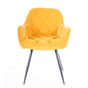 Signal Jedálenská stolička CHERRY MATT VELVET Farba: Žltá