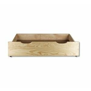 Drewmax Úložný box pod posteľ - masív LK150 | borovica|orech morenie|výpredaj Morenie: Orech