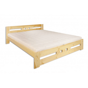 Drewmax Manželská posteľ - masív LK117 / 160 cm borovica|výpredaj Farba: Borovica