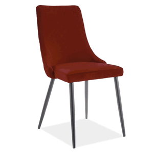 Signal Jedálenská stolička Piano B MATT VELVET Farba: Červená