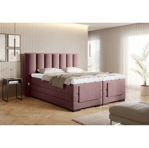 ArtElta Manželská posteľ VEROS Boxspring | elektrická polohovateľná 140 x 200 cm Farba: Velvet Mat 24