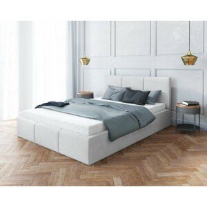 FDM Čalúnená manželská posteľ FRESIA | 140 x 200 cm Farba: Biela