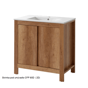 ArtCom Kúpelňová zostava CLASSIC Oak Classic II: Skrinka pod umývadlo 821 (2D) / (ŠxVxH) 80 x 79 x 46 cm