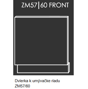 Kuchynská linka PLATINUM Kuchyňa: Dvierka k umývačke riadu ZM57/60 / 60 cm