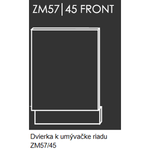Kuchynská linka PLATINUM Kuchyňa: Dvierka k umývačke riadu ZM57/45 / 45 cm