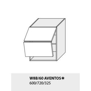 Kuchynská linka PLATINUM Kuchyňa: Horná skrinka W8B/60 Aventos  /(ŠxVxH) 60 x 72 x 32,5 cm (korpus grey,lava,biela)