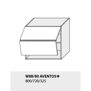 Kuchynská linka PLATINUM Kuchyňa: Horná skrinka W8B/80 Aventos /(ŠxVxH) 80 x 72 x 32,5 cm (korpus grey,lava,biela)