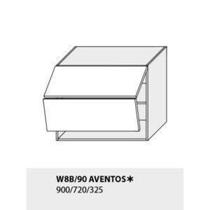 Kuchynská linka PLATINUM Kuchyňa: Horná skrinka W8B/90 Aventos /(ŠxVxH) 90 x 72 x 32,5 cm (korpus grey,lava,biela)