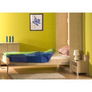 Sklápacia posteľ SAVA 140x200 / vertikálna Farba: Biela