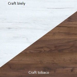 WIP Obývacia stena HUGO 1 Farba: craft biely / craft tobaco