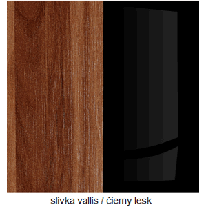 ARTBm Vitrína SOLAR | SLR 06 Farba: Slivka Vallis / čierny lesk