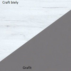 ARTBm Komoda STELLA |  STE-01 Farba: craft biely / grafit