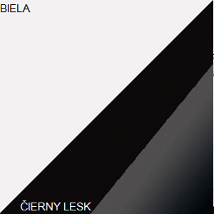 ARTBm Skrinka STELLA  | STE-03 Farba: Biela / čierny lesk