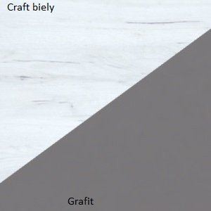 ARTBm Vitrína STELLA | STE-06 Farba: craft biely / grafit