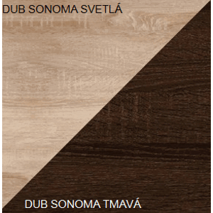 ARTBm Manželská posteľ VIKI 10 | s roštom Farba: Dub sonoma svetlá / dub sonoma tmavá