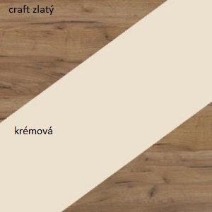 ARTBm Skriňa NOTTI  | 01 Farba: craft zlatý / krémová / craft zlatý
