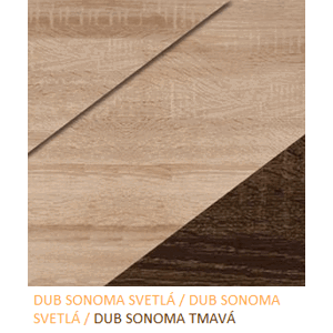 ARTBm Komoda NOTTI  | 02 Farba: Dub sonoma svetlá / dub sonoma svetlá / dub sonoma tmavá