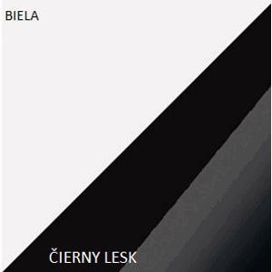 ARTBm Komoda MAX 01 Farba: Biela / čierny lesk