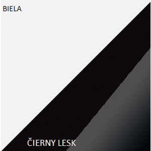 ARTBm Nízky regál MAX 03 Farba: Biela / čierny lesk