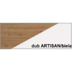 ARTBm Rohový písací stolík KITTY | KIT-02 Farba: Dub ARTISAN/biela